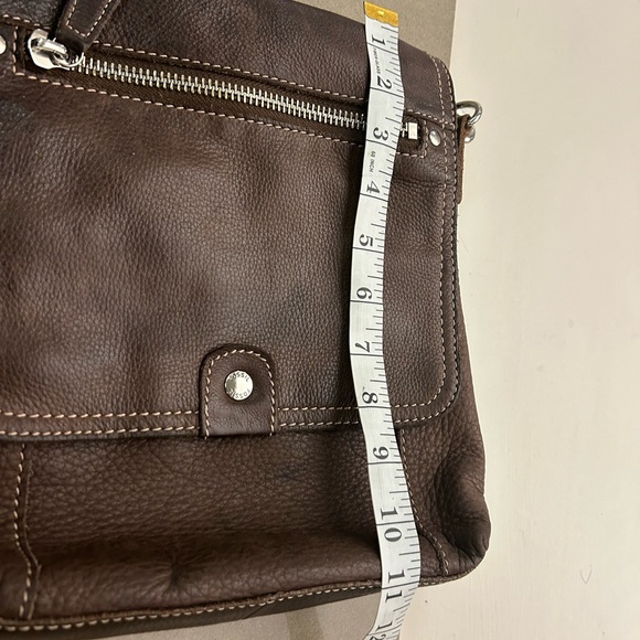 FOSSIL Brown Leather Crossbody Bag-very nice leather - Picture 6 of 6